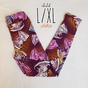 NWT LulaRoe Kid Halloween/Bat Leggings Size L/XL